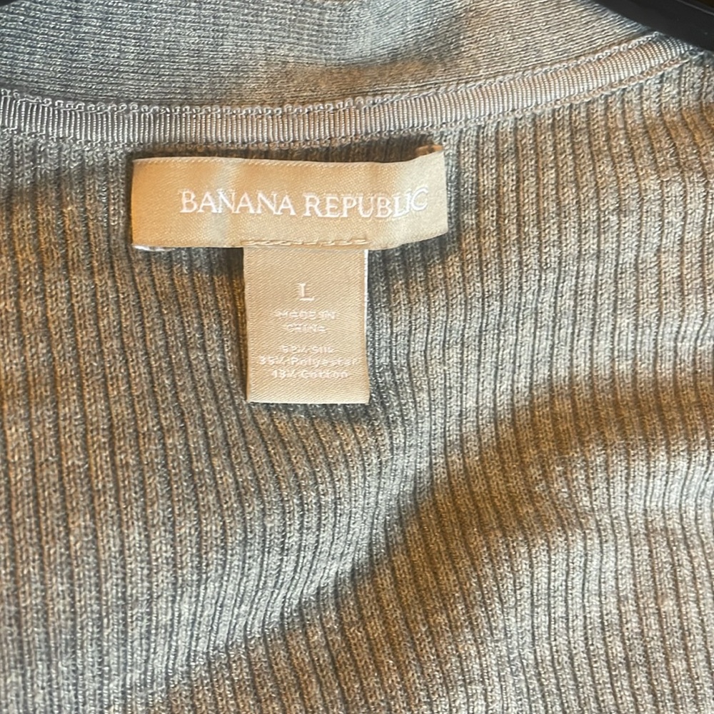 Banana Republic Sweater Women Large,Grey Button Up Cardigan Lightweight - Picture 3 of 4